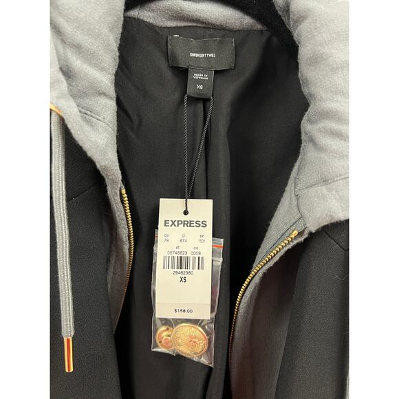 Express Black Blazer with Gold Buttons - Picture 4 of 8
